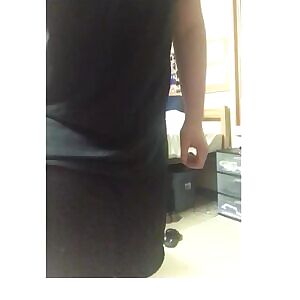 Just stripping out of my gym clothes