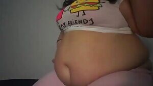 Proud of her big, growing belly