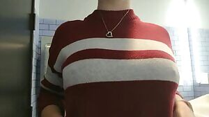 At work without a bra 😈