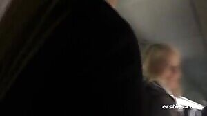 2 Girls have risky sex on the Train