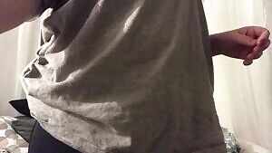 Hello, this is me, removing my clothes after a long day. Being a bit cheeky, and being a bit limsy. Hope you enjoyed this very ordinary, everyday gif.