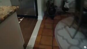 Blonde With Big Tits Gets Fucked By Boyfriend In The Kitchen