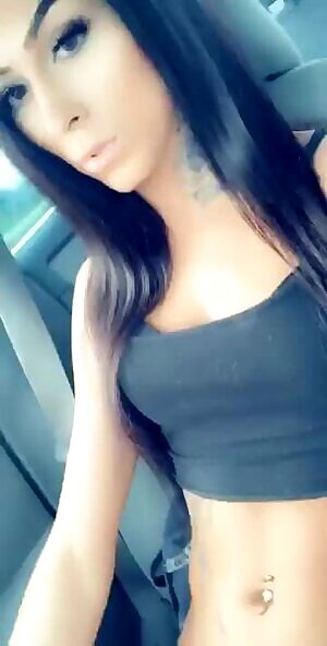 Kendall Vuitton drives with her cock out of her thong