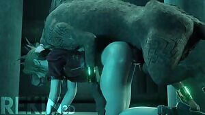 Aerith Gainsborough and Red XIII