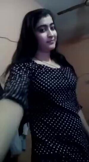 Indian girl shows off her goods