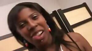 Hot Interracial facial cum swallowing show