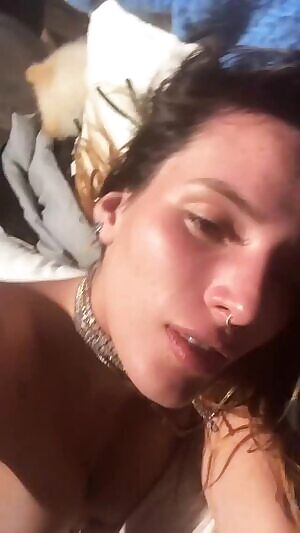 Topless in Bed Instagram