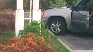 Because underwear would get in the way of washing her car. TANNED BUBBLE BUTT MILF VACUUMING CAR NO UNDERWEAR ON NEAR BUSY ROAD