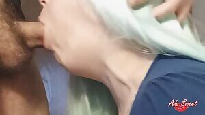 INSATIABLE TEEN - SLOPPY BLOWJOB AND DEEPTHROAT