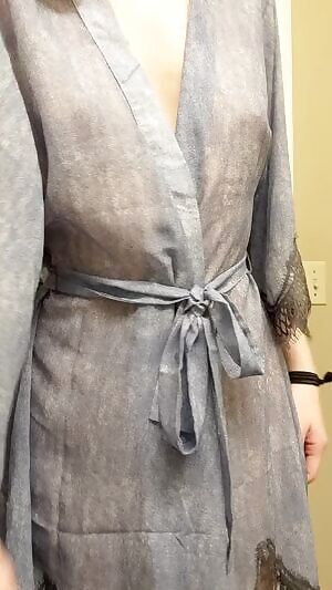 Slipping out of my robe
