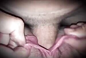 Huge lips can fit around his whole cock