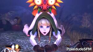 Linkle robbed by Skull Kid and Young Link
