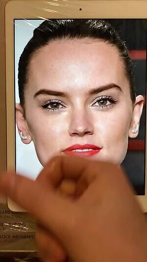 Daisy Ridley getting a load on her pretty face