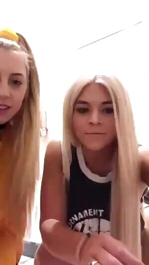 Teens play around in changing room