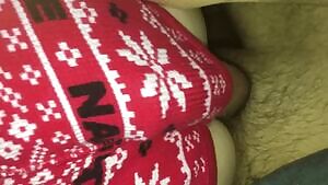 Panty Fucking Her Christmas Boyshorts