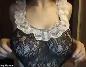 Missalice94 as a french maid.