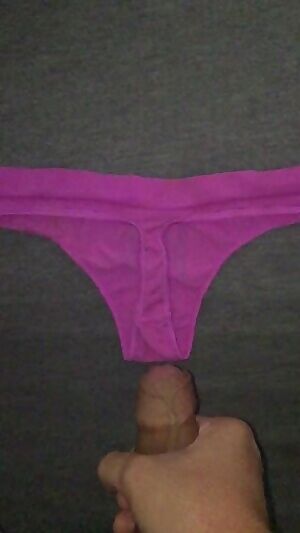 Showered my cousins pink thong :)