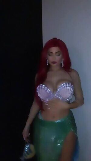 Kylie Jenner looking sexy as Ariel