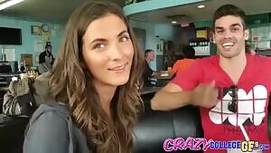 Flashing her perfect boobs and sucking dick on a dare.