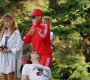 Leslie Easterbrook getting into the water