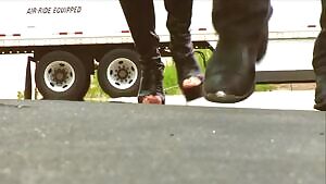 Athletic Cougar Chases Her Prey