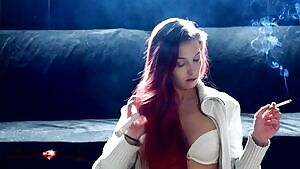 Smoking and brushing my hair !