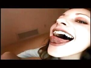 Tongue out and Smiling