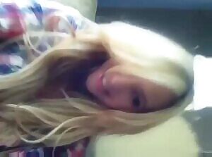 Smoking hot blonde doing everything right