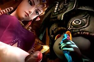 Zelda and tiny Samus