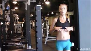 Cutie flashes in a gym