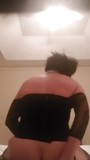 Dildo making Femboy moan