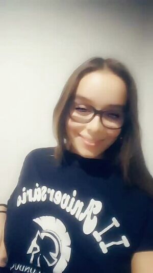 My girlfriend smiling