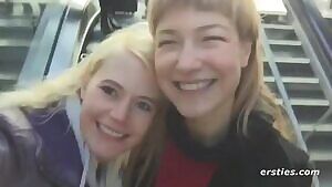 Getting caught on the train.