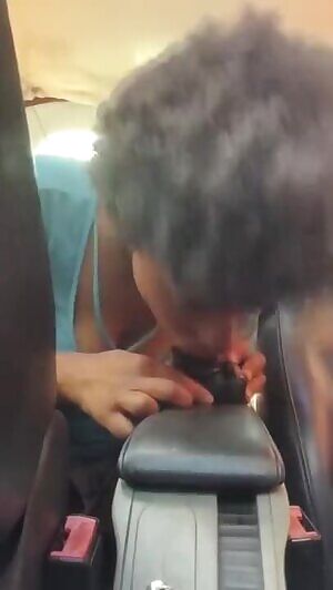 P.Y.T. sucking and riding her dildo in the car