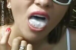 She uses his sperm like mouthwash