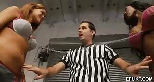 Isis Taylor & Diamond Jackson - Bra Tug of War