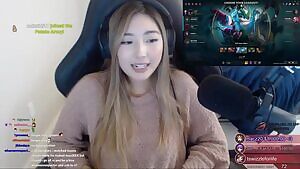 live streamer gets excited over donation