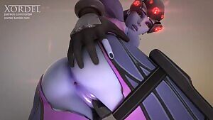 Widowmaker fingering her pussy
