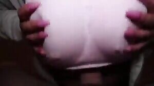 A Perfect Pair of boobs making him Bust