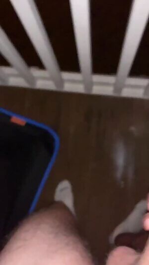 I was so excited to cum on my balcony tonight