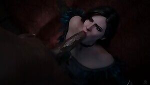 Yennefer sucking dick