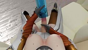 Mercy on couch, now animated!