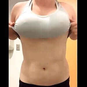 Cheap sports bras make a good titty drop