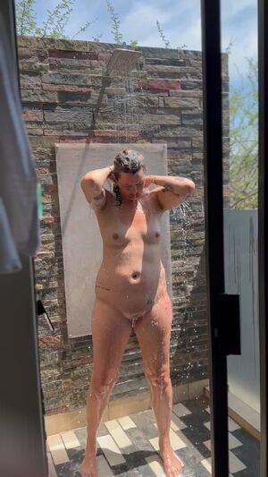 Hair Washing Amateur Outdoor Shower