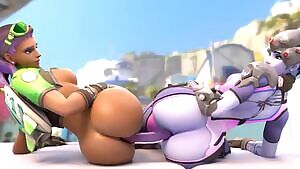 Widowmaker and Sombra share a dildo