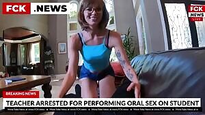 Dirty teacher caught fucking her student!