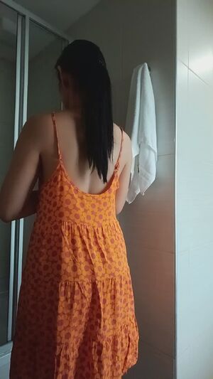 Not Nude Bareback Bathroom Dress Ponytail