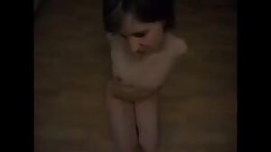 C*m On Hair Hands Behind Back Facial On Her Knees