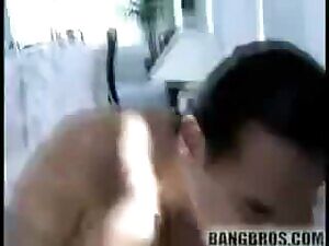 Guy sings while cumming inside her ass