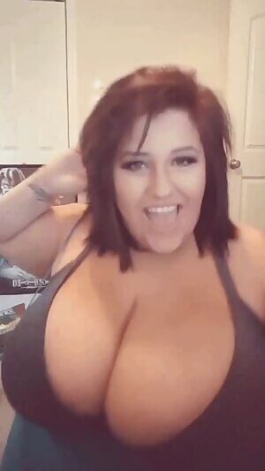 Fluffy cutie has some giant juggs